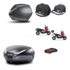 SHAD Baul trasero + maletas laterales accesorios herraje 3p montaje SH36 SH 36 SH48 DARK GREY PREMIUM KIT-272322