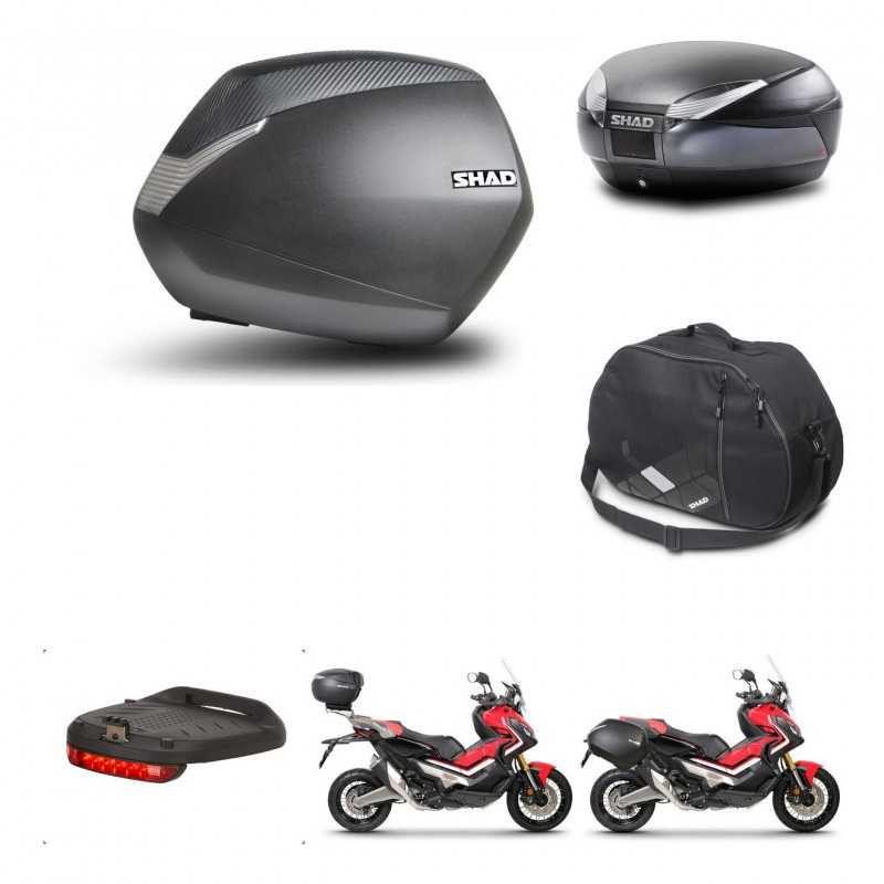 SHAD Baul trasero + maletas laterales accesorios herraje 3p montaje SH36 SH 36 SH48 DARK GREY PREMIUM KIT-272323