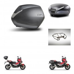 SHAD Rear trunk + side cases + upper rack rack + 3p hardware + mounting hardware SH36 SH 36 SH48 DARK GREY PREMIUM KIT-272332