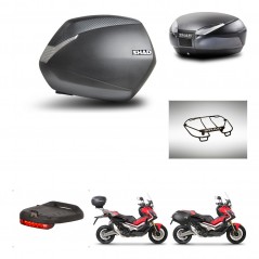 SHAD Baul trasero + maletas laterales accesorios herraje 3p montaje SH36 SH 36 SH48 DARK GREY PREMIUM KIT-272341