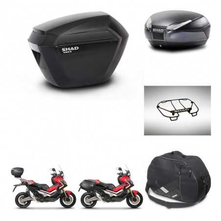 SHAD Baul trasero + maletas laterales accesorios herraje 3p montaje SH23 SH48 DARK GREY PREMIUM KIT-272351