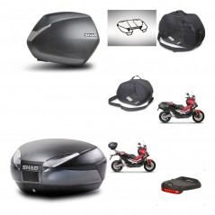SHAD Baul trasero + maletas laterales accesorios herraje 3p montaje SH36 SH 36 SH48 DARK GREY PREMIUM KIT-272358