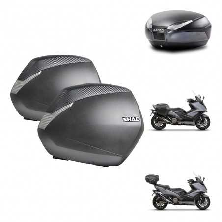 SHAD Baul trasero + maletas laterales herraje 3p montaje SH36 SH 36 SH48 DARK GREY PREMIUM KIT-272368