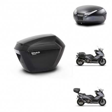 SHAD Baul trasero + maletas laterales herraje 3p montaje SH23 SH48 DARK GREY PREMIUM KIT-272369
