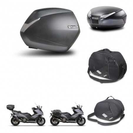 SHAD Baul trasero + maletas laterales accesorios herraje 3p montaje SH36 SH 36 SH48 DARK GREY PREMIUM KIT-272385