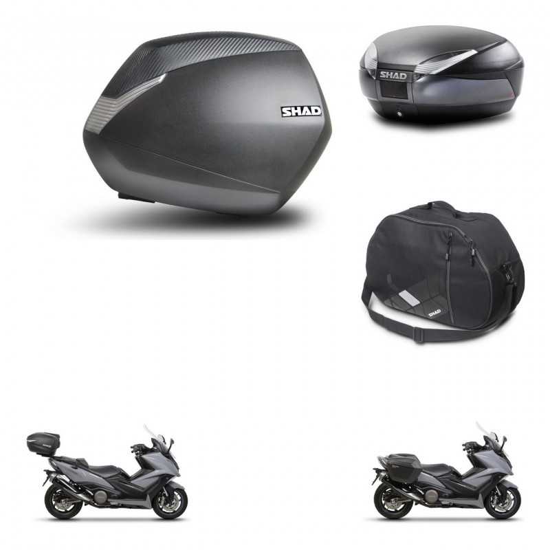 SHAD Baul trasero + maletas laterales bolsa interna herraje 3p montaje SH36 SH 36 SH48 DARK GREY PREMIUM KIT-272386