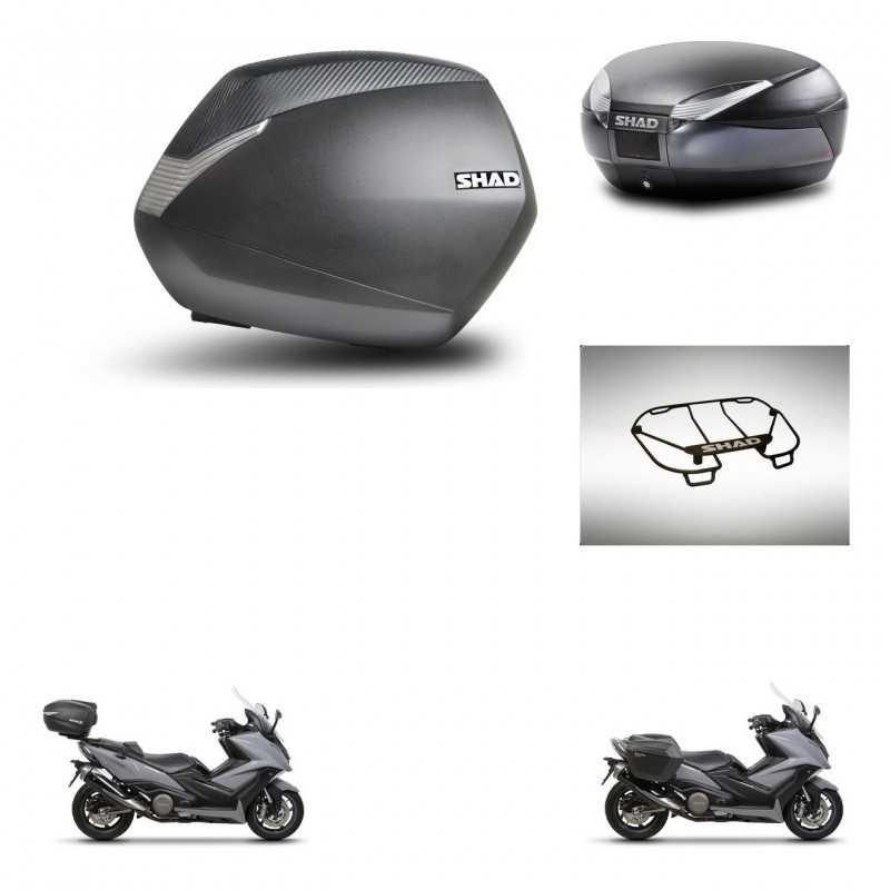 SHAD Rear trunk + side cases + upper rack rack + 3p hardware + mounting hardware SH36 SH 36 SH48 DARK GREY PREMIUM KIT-272404