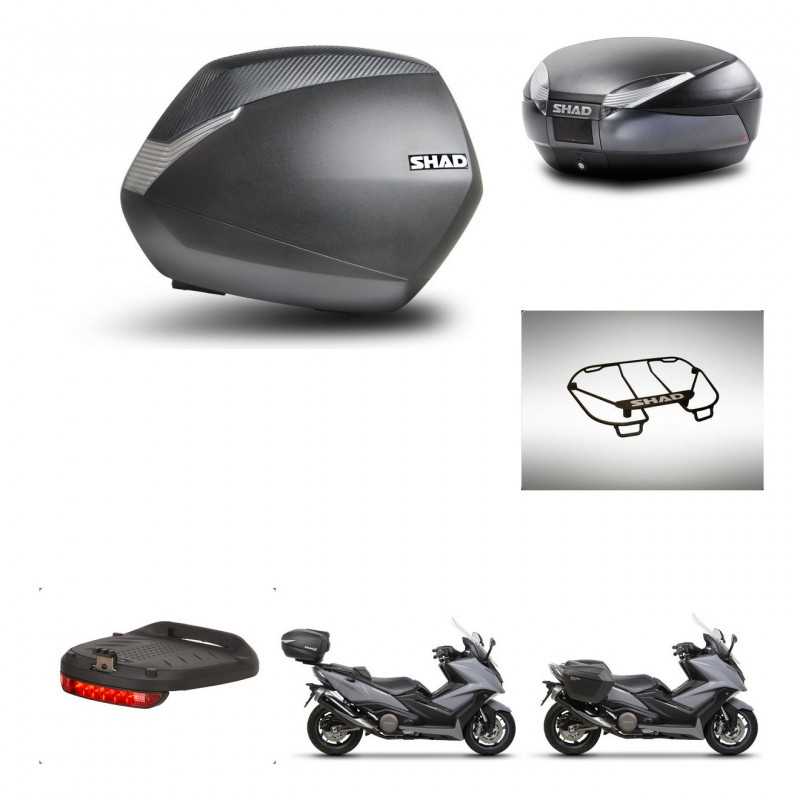SHAD Baul trasero + maletas laterales accesorios herraje 3p montaje SH36 SH 36 SH48 DARK GREY PREMIUM KIT-272413