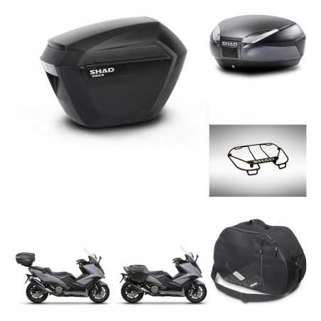 SHAD Rear trunk + side cases + accessories + 3p hardware + mounting hardware SH23 SH48 DARK GREY PREMIUM KIT-272423