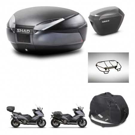 SHAD Side cases + rear trunk + accessories + 3p hardware + mounting hardware SH48 DARK GREY PREMIUM SH23 ALU KIT-272429
