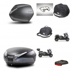 SHAD Baul trasero + maletas laterales accesorios herraje 3p montaje SH36 SH 36 SH48 DARK GREY PREMIUM KIT-272430