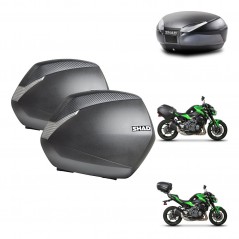 SHAD Baul trasero + maletas laterales herraje 3p montaje SH36 SH 36 SH48 DARK GREY PREMIUM KIT-272440