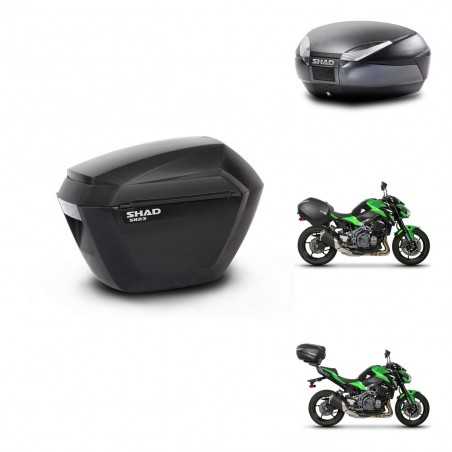 SHAD Baul trasero + maletas laterales herraje 3p montaje SH23 SH48 DARK GREY PREMIUM KIT-272441