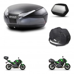 SHAD Side cases + rear trunk + inner bag + 3p hardware + mounting hardware SH48 DARK GREY PREMIUM SC SH35 PREMIUM KIT-272464