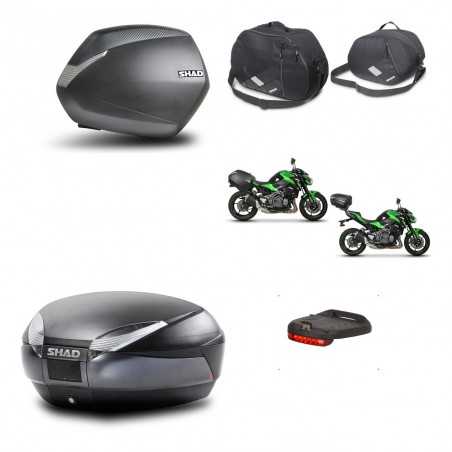 SHAD Baul trasero + maletas laterales accesorios herraje 3p montaje SH36 SH 36 SH48 DARK GREY PREMIUM KIT-272466