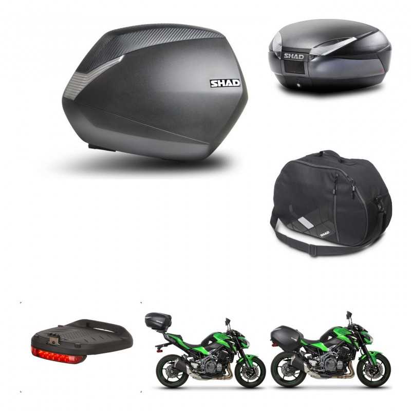 SHAD Rear trunk + side cases + accessories + 3p hardware + mounting hardware SH36 SH 36 SH48 DARK GREY PREMIUM KIT-272467