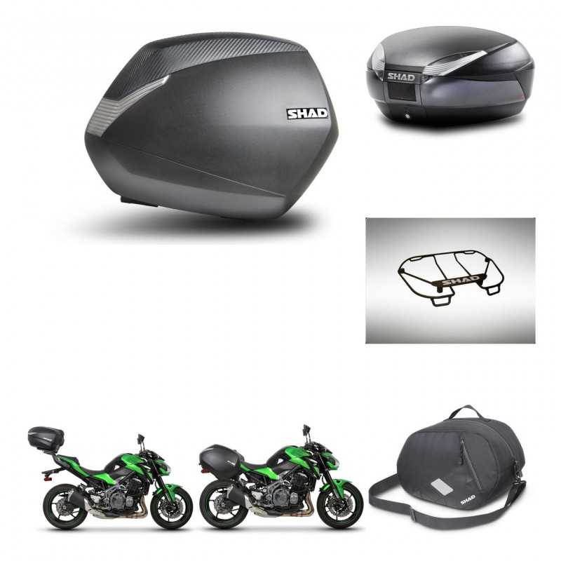 SHAD Baul trasero + maletas laterales accesorios herraje 3p montaje SH36 SH 36 SH48 DARK GREY PREMIUM KIT-272475