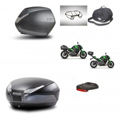 SHAD Baul trasero + maletas laterales accesorios herraje 3p montaje SH36 SH 36 SH48 DARK GREY PREMIUM KIT-272484