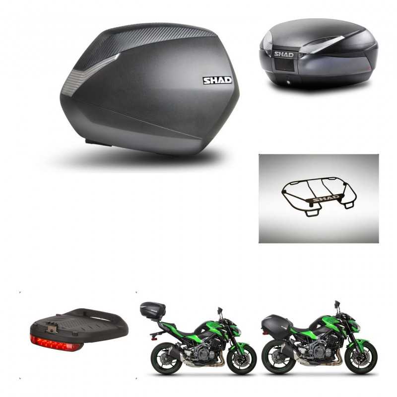 SHAD Baul trasero + maletas laterales accesorios herraje 3p montaje SH36 SH 36 SH48 DARK GREY PREMIUM KIT-272485