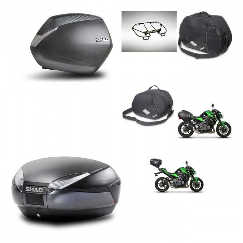 SHAD Rear trunk + side cases + accessories + 3p hardware + mounting hardware SH36 SH 36 SH48 DARK GREY PREMIUM KIT-272493