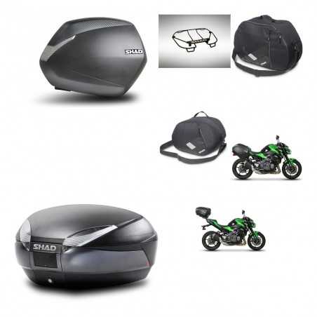 SHAD Baul trasero + maletas laterales accesorios herraje 3p montaje SH36 SH 36 SH48 DARK GREY PREMIUM KIT-272493