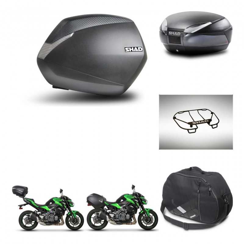 SHAD Rear trunk + side cases + accessories + 3p hardware + mounting hardware SH36 SH 36 SH48 DARK GREY PREMIUM KIT-272494
