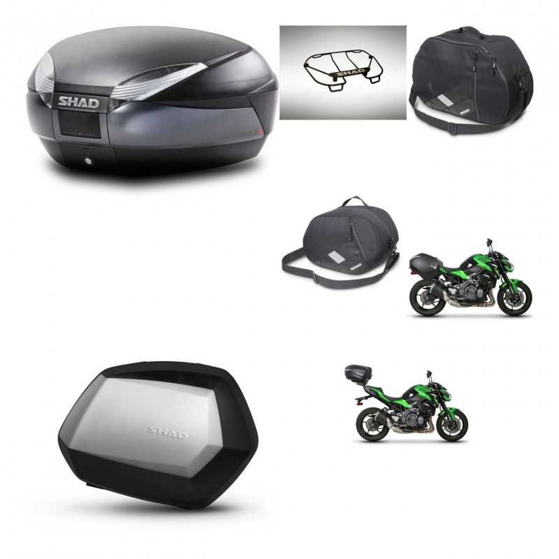 SHAD Side cases + rear trunk + accessories + 3p hardware + mounting hardware SH48 DARK GREY PREMIUM SC SH35 PREMIUM KIT-272499