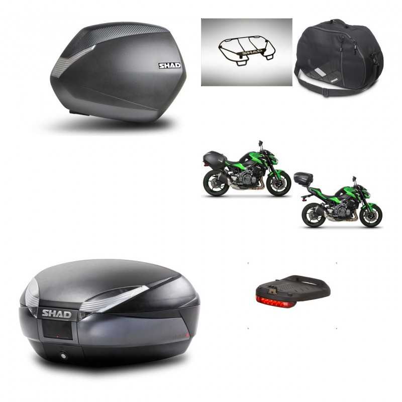 SHAD Rear trunk + side cases + accessories + 3p hardware + mounting hardware SH36 SH 36 SH48 DARK GREY PREMIUM KIT-272503