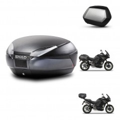 SHAD Side cases + rear trunk + 3p hardware + mounting hardware SH48 DARK GREY PREMIUM SC SH35 PREMIUM KIT-272518