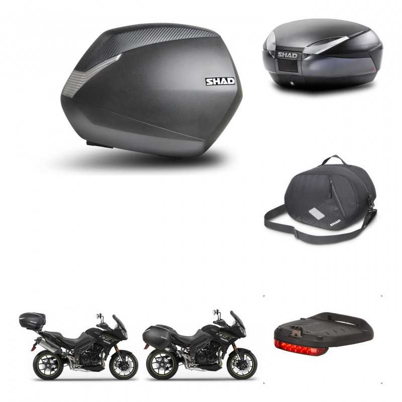 SHAD Rear trunk + side cases + accessories + 3p hardware + mounting hardware SH36 SH 36 SH48 DARK GREY PREMIUM KIT-272520