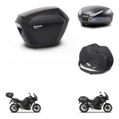 SHAD Baul trasero + maletas laterales bolsa interna herraje 3p montaje SH23 SH48 DARK GREY PREMIUM KIT-272531