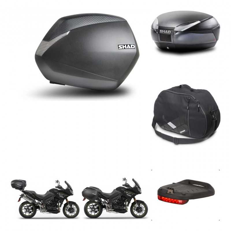 SHAD Rear trunk + side cases + accessories + 3p hardware + mounting hardware SH36 SH 36 SH48 DARK GREY PREMIUM KIT-272539