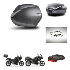 SHAD Baul trasero + maletas laterales accesorios herraje 3p montaje SH36 SH 36 SH48 DARK GREY PREMIUM KIT-272557