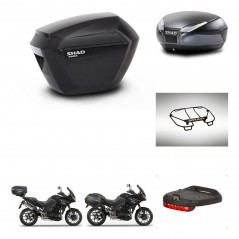 SHAD Baul trasero + maletas laterales accesorios herraje 3p montaje SH23 SH48 DARK GREY PREMIUM KIT-272558