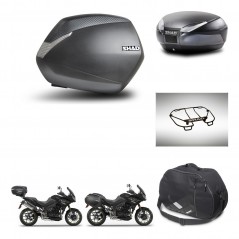 SHAD Rear trunk + side cases + accessories + 3p hardware + mounting hardware SH36 SH 36 SH48 DARK GREY PREMIUM KIT-272566