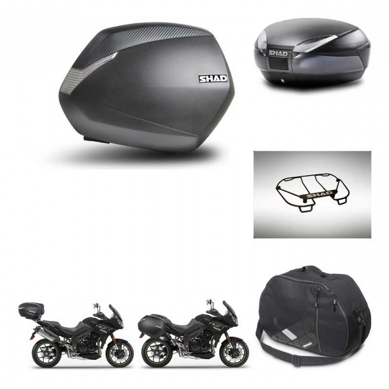 SHAD Rear trunk + side cases + accessories + 3p hardware + mounting hardware SH36 SH 36 SH48 DARK GREY PREMIUM KIT-272566