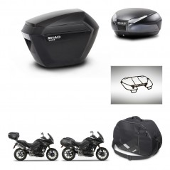 SHAD Rear trunk + side cases + accessories + 3p hardware + mounting hardware SH23 SH48 DARK GREY PREMIUM KIT-272567