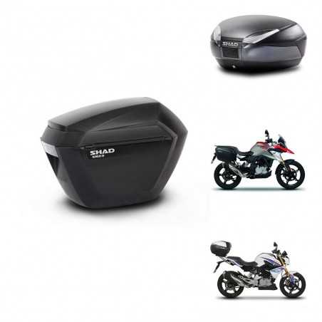 SHAD Baul trasero + maletas laterales herraje 3p montaje SH23 SH48 DARK GREY PREMIUM KIT-272657