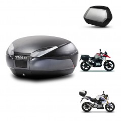 SHAD Side cases + rear trunk + 3p hardware + mounting hardware SH48 DARK GREY PREMIUM SC SH35 PREMIUM KIT-272662