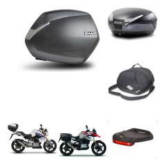 SHAD Baul trasero + maletas laterales accesorios herraje 3p montaje SH36 SH 36 SH48 DARK GREY PREMIUM KIT-272664