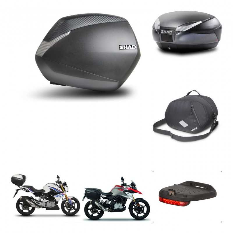 SHAD Rear trunk + side cases + accessories + 3p hardware + mounting hardware SH36 SH 36 SH48 DARK GREY PREMIUM KIT-272664
