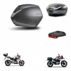 SHAD Rear trunk + side cases + brake light + 3p hardware + mounting hardware SH36 SH 36 SH48 DARK GREY PREMIUM KIT-272665