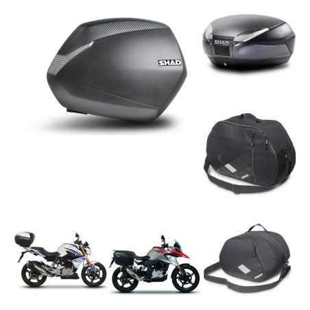 SHAD Baul trasero + maletas laterales accesorios herraje 3p montaje SH36 SH 36 SH48 DARK GREY PREMIUM KIT-272673