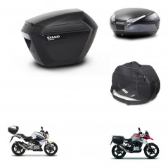 SHAD Rear trunk + side cases + internal bag + 3p hardware + mounting hardware SH23 SH48 DARK GREY PREMIUM KIT-272675