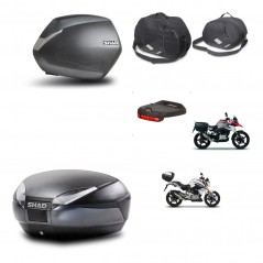 SHAD Baul trasero + maletas laterales accesorios herraje 3p montaje SH36 SH 36 SH48 DARK GREY PREMIUM KIT-272682