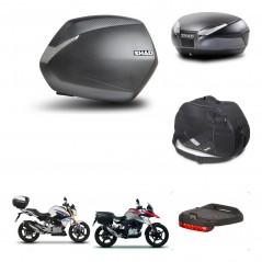 SHAD Rear trunk + side cases + accessories + 3p hardware + mounting hardware SH36 SH 36 SH48 DARK GREY PREMIUM KIT-272683