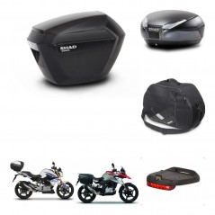 SHAD Baul trasero + maletas laterales accesorios herraje 3p montaje SH23 SH48 DARK GREY PREMIUM KIT-272684
