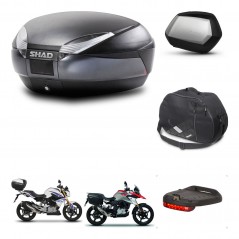 SHAD Side cases + rear trunk + accessories + 3p hardware + mounting hardware SH48 DARK GREY PREMIUM SC SH35 PREMIUM KIT-272689