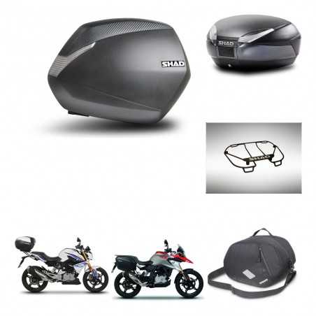 SHAD Baul trasero + maletas laterales accesorios herraje 3p montaje SH36 SH 36 SH48 DARK GREY PREMIUM KIT-272691