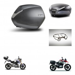 SHAD Rear trunk + side cases + upper rack rack + 3p hardware + mounting hardware SH36 SH 36 SH48 DARK GREY PREMIUM KIT-272692